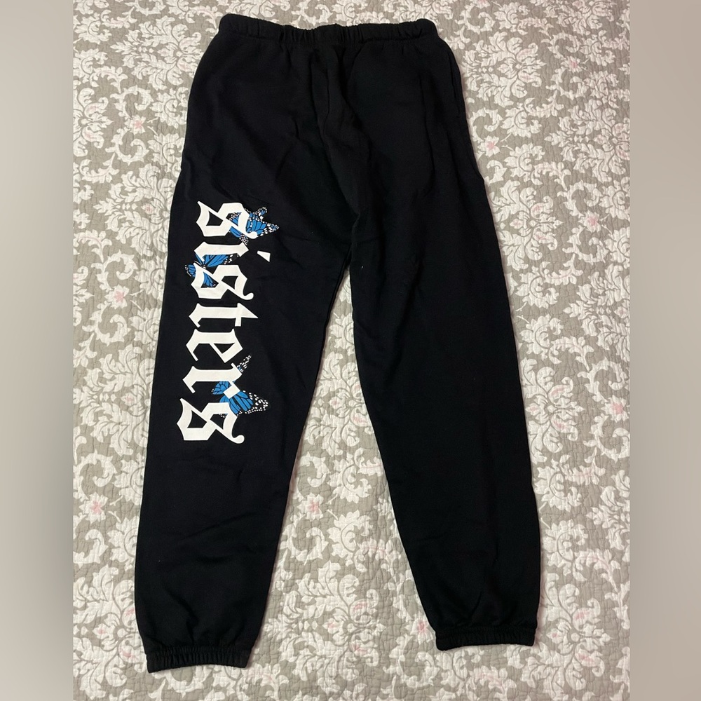 James Charles Black Butterfly Sweatpants